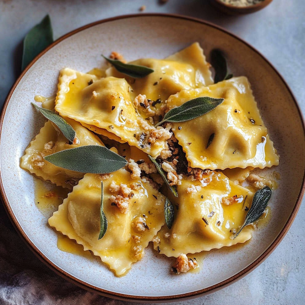 Butternut Squash Ravioli with Sage Butter