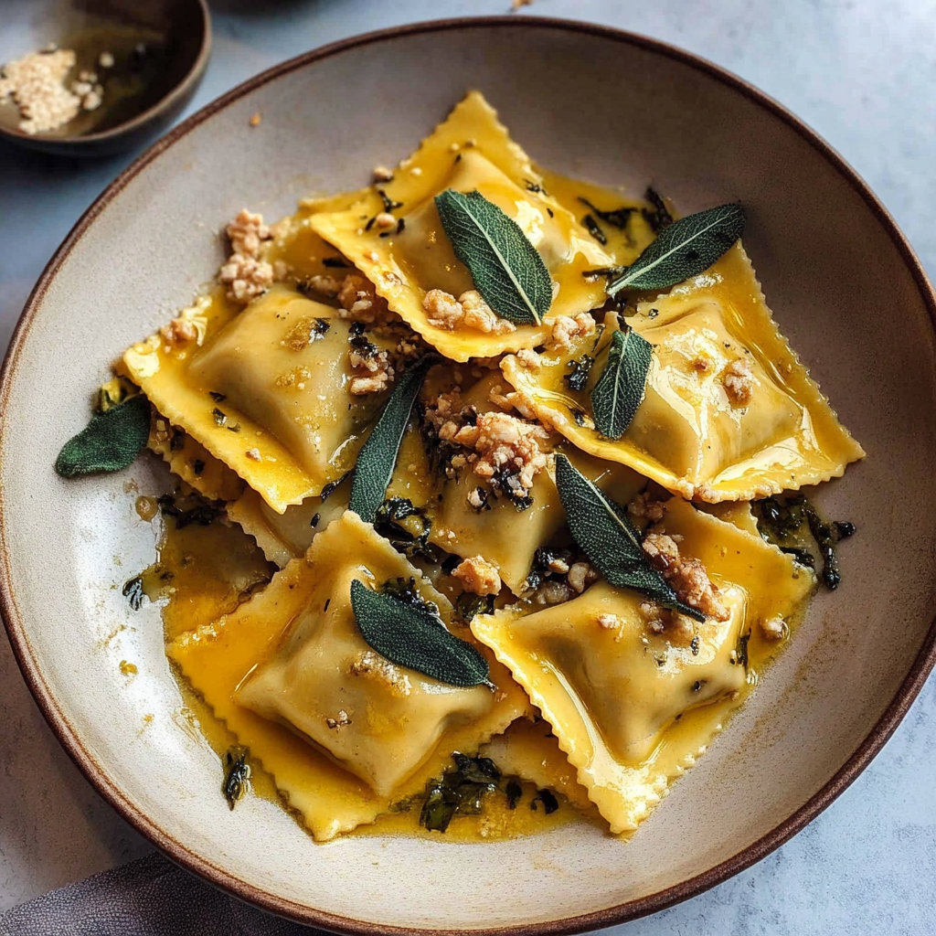 Butternut Squash Ravioli with Sage Butter