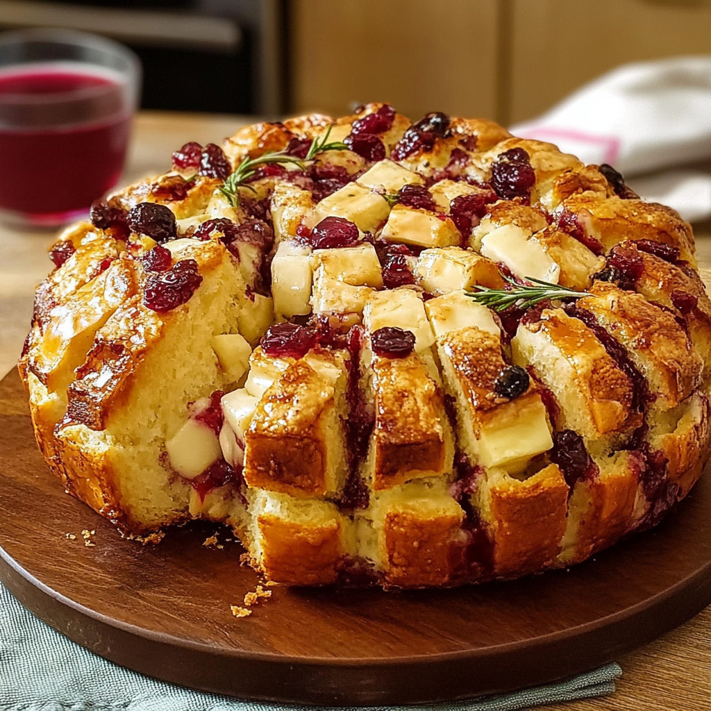 Cranberry Brie Pull-Apart Bread