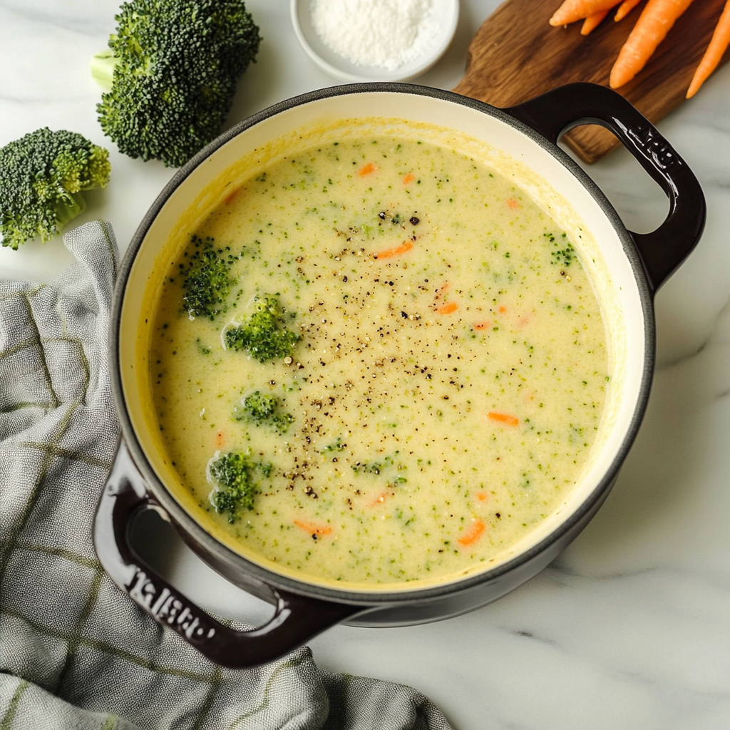 High Protein Broccoli Cheddar Soup