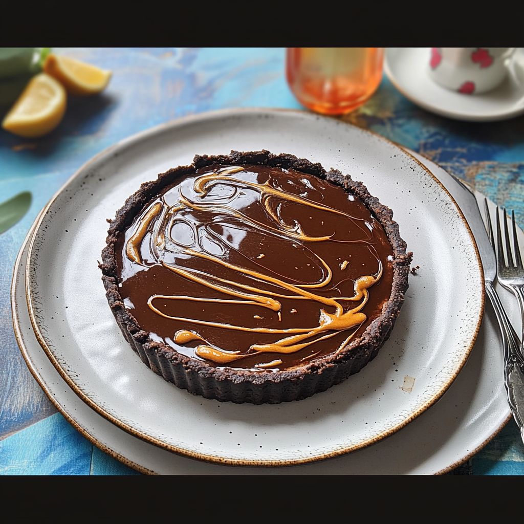 Miso Caramel Chocolate Tart