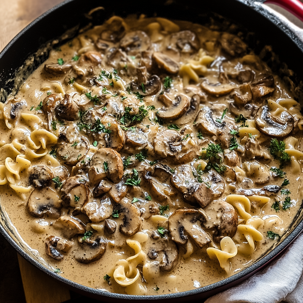 Morel Mushroom Stroganoff