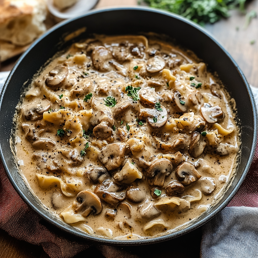 Morel Mushroom Stroganoff