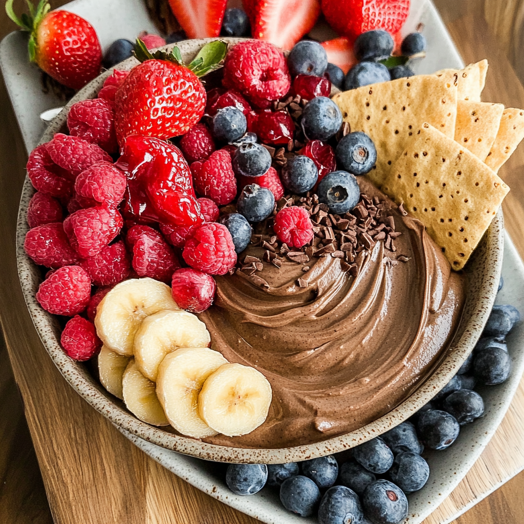 Peppermint Chocolate Dip with Fruit