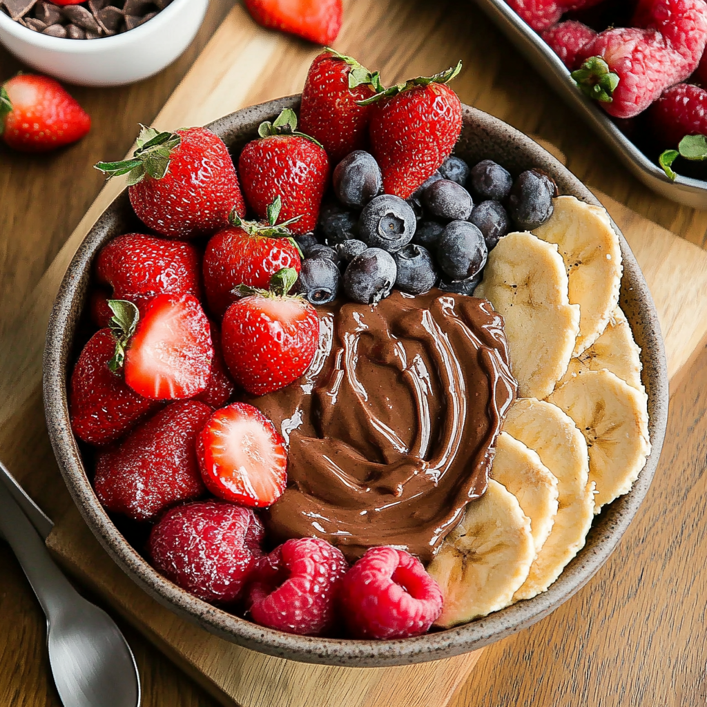 Peppermint Chocolate Dip with Fruit