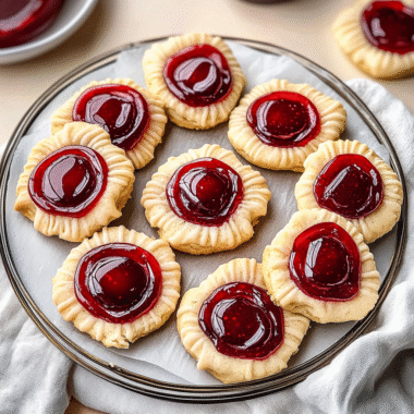 Plum Jelly Thumbprint Cookies