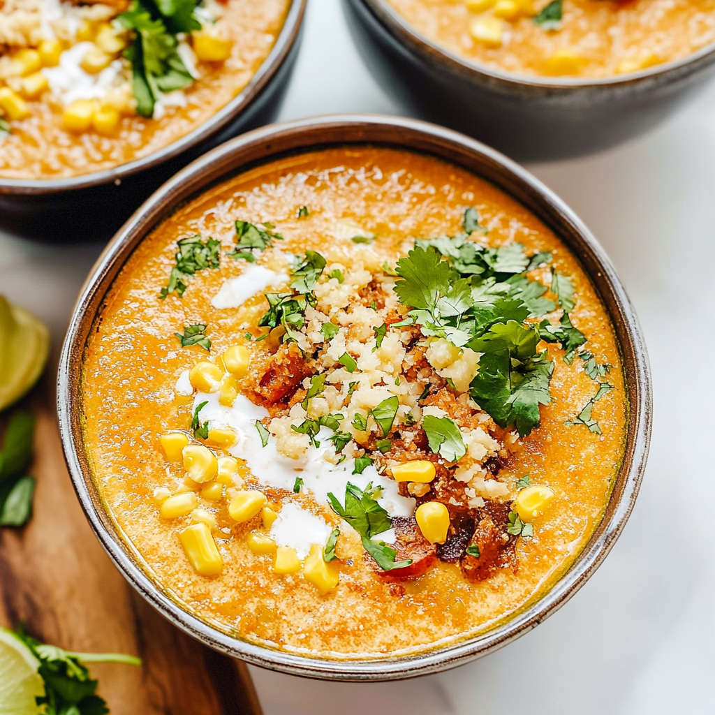 Slow Cooker Mexican Street Corn Soup