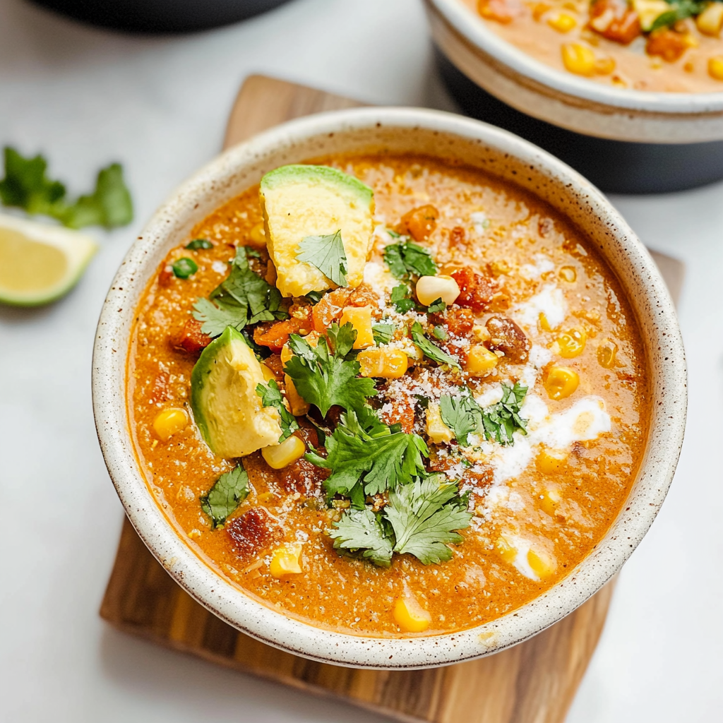 Slow Cooker Mexican Street Corn Soup