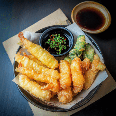 Tempura Vegetables with Ginger Sauce