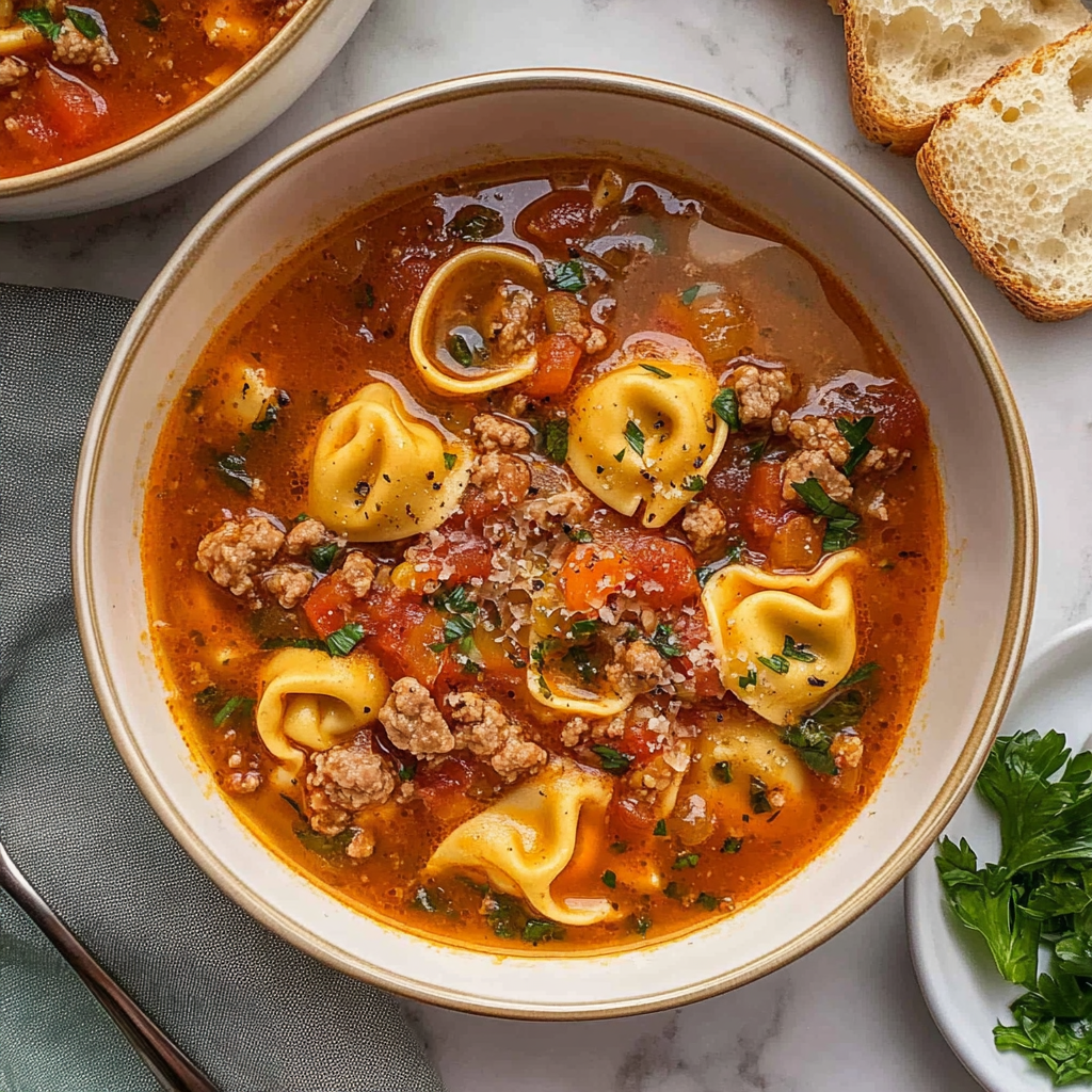 Butternut Squash Sausage Tortellini Soup