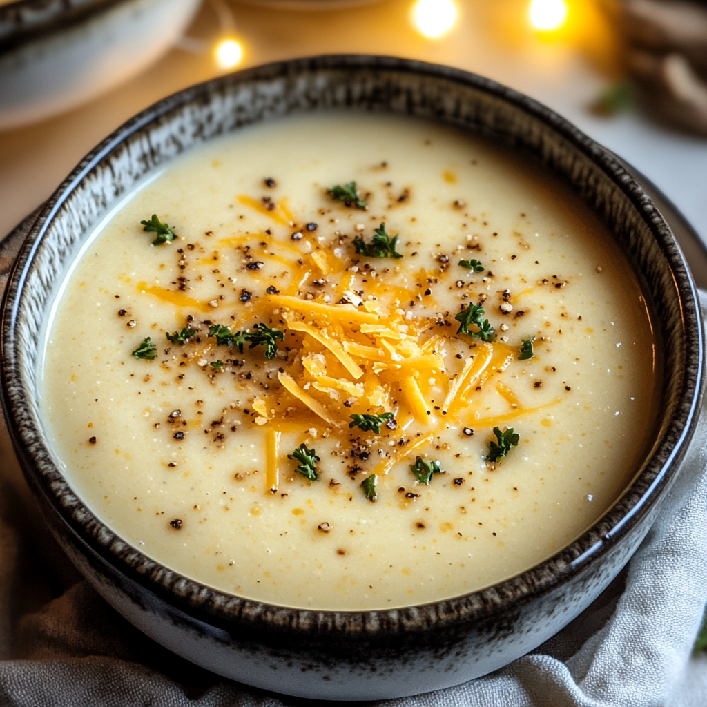 Cheesy Cauliflower Soup