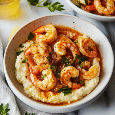 Garlic Butter Shrimp and Grits