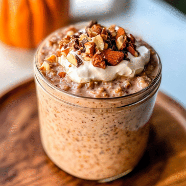 High Protein Pumpkin Overnight Oats