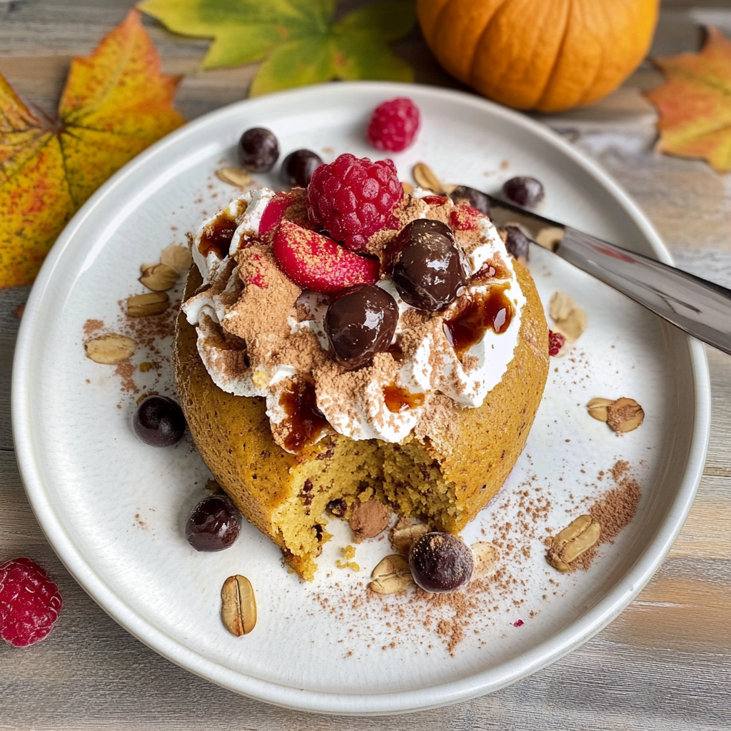 Pumpkin Protein Mug Cake
