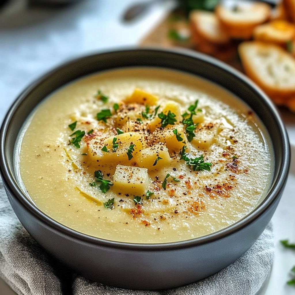 Roasted Garlic Potato Soup