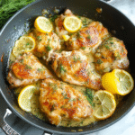 Skillet Lemon Dill Chicken Thighs