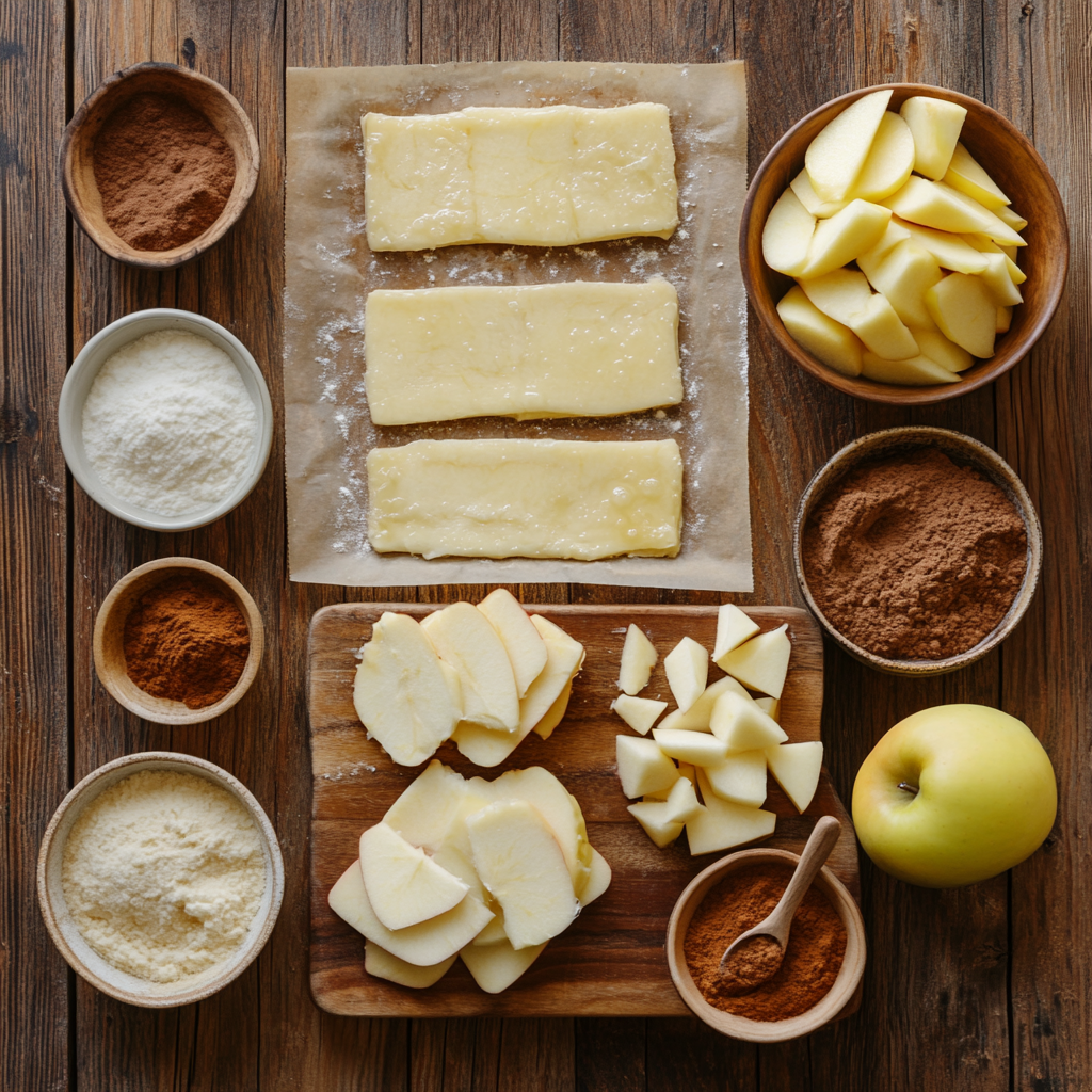 Apple Pie Puff Pastry Bake ingredients