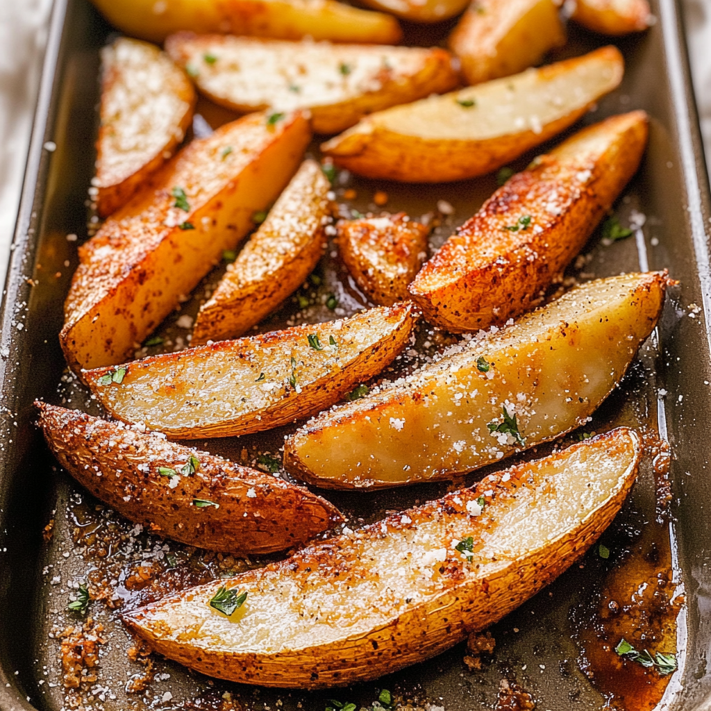 Baked Garlic Parmesan Potato Wedges