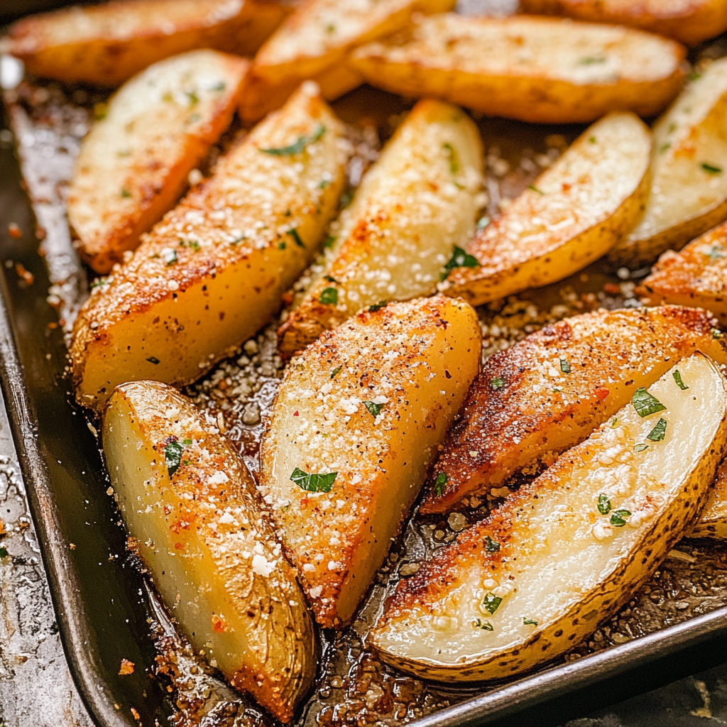 Baked Garlic Parmesan Potato Wedges