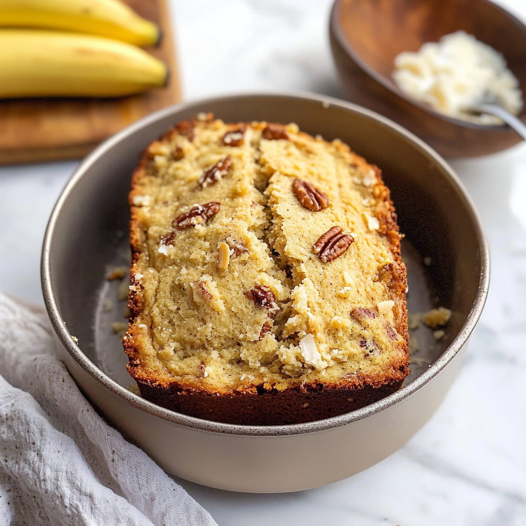 Banana Bread with Coconut and Pecans