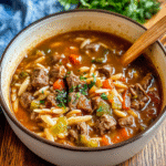 Beef Celery Orzo Stew