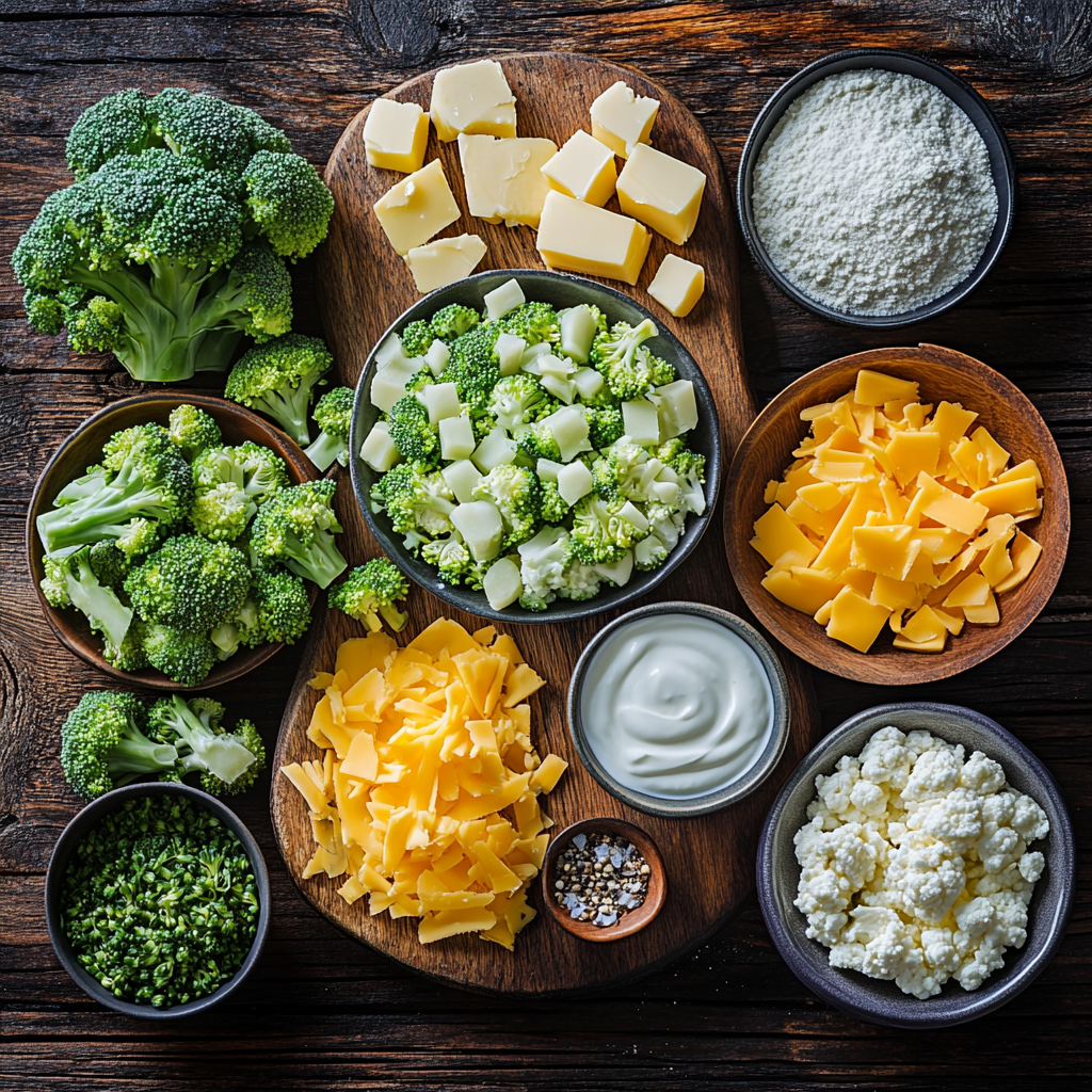 Broccoli Cheddar ingredients