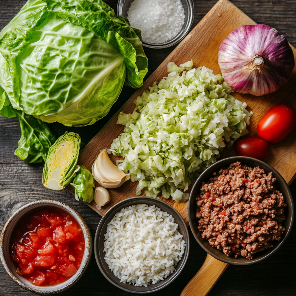 Cabbage Roll Soup ingredients