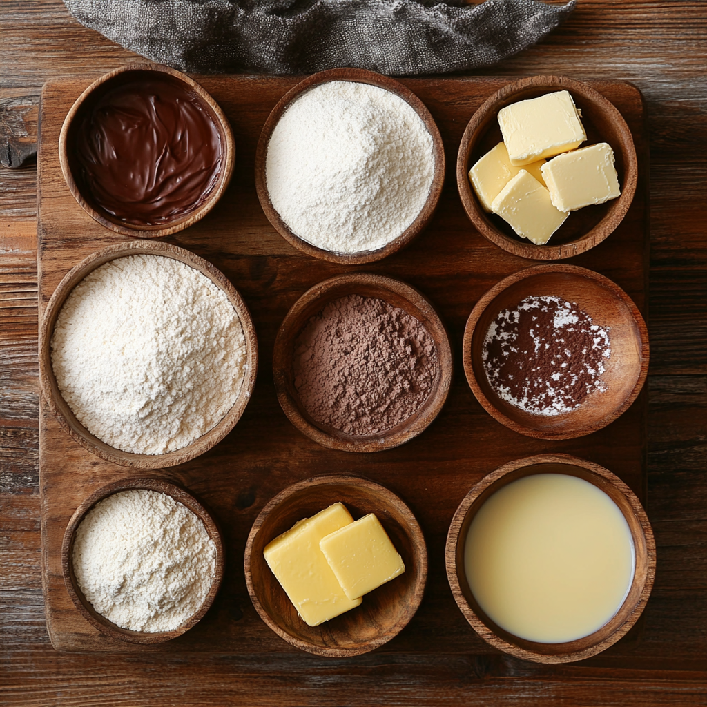 Chocolate Nutella Babka Bread ingredients