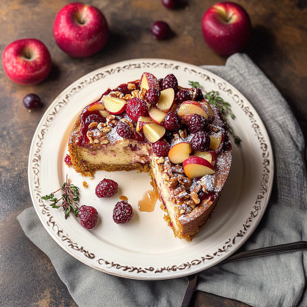 Cranberry Apple Pecan Cake