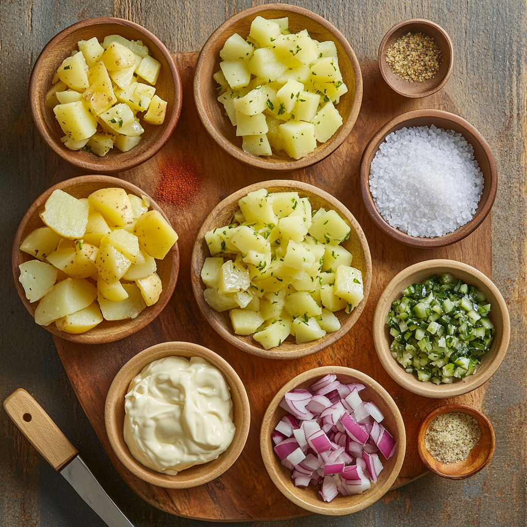 Creamy Potato Salad ingredients