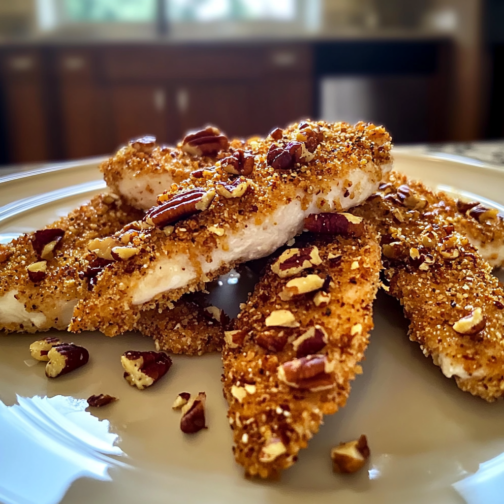 Crispy Pecan Crusted Chicken Tenders