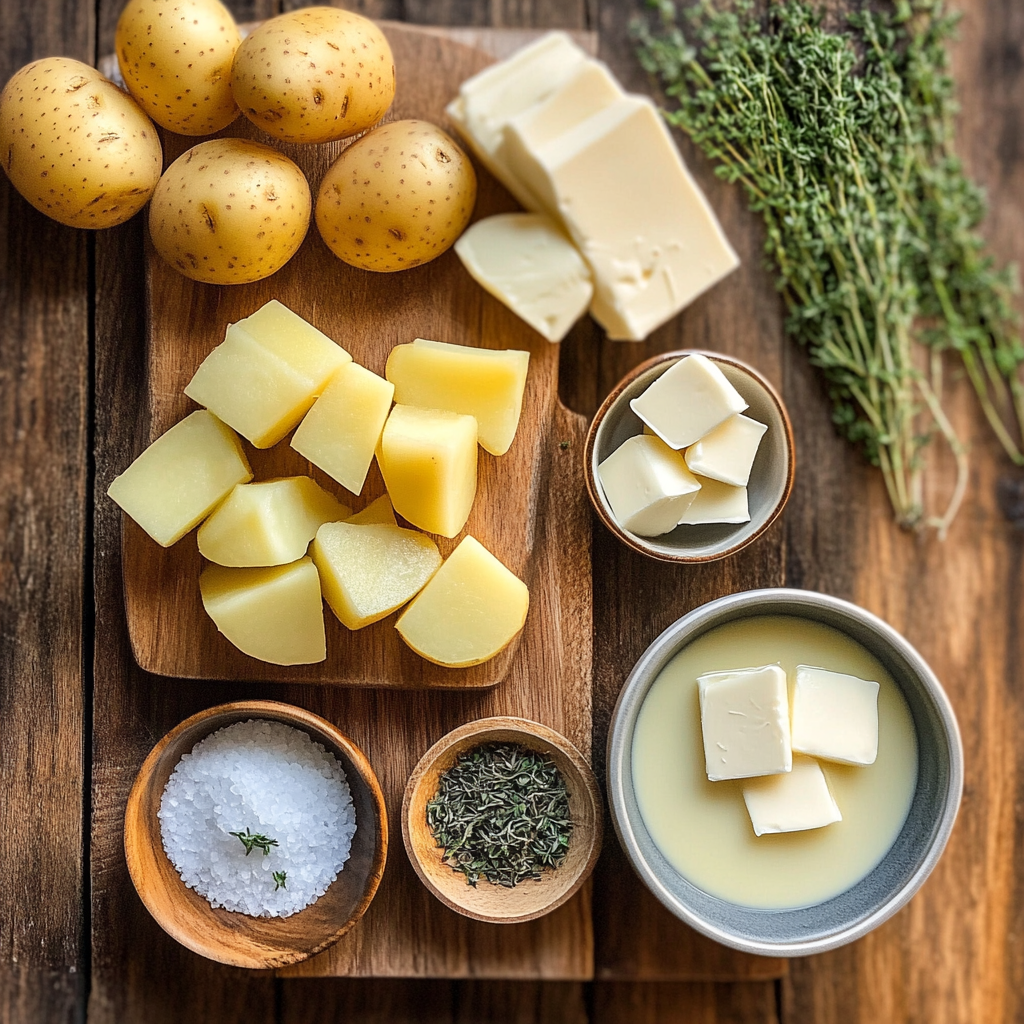 Delicious Creamy Potato Soup ingredients