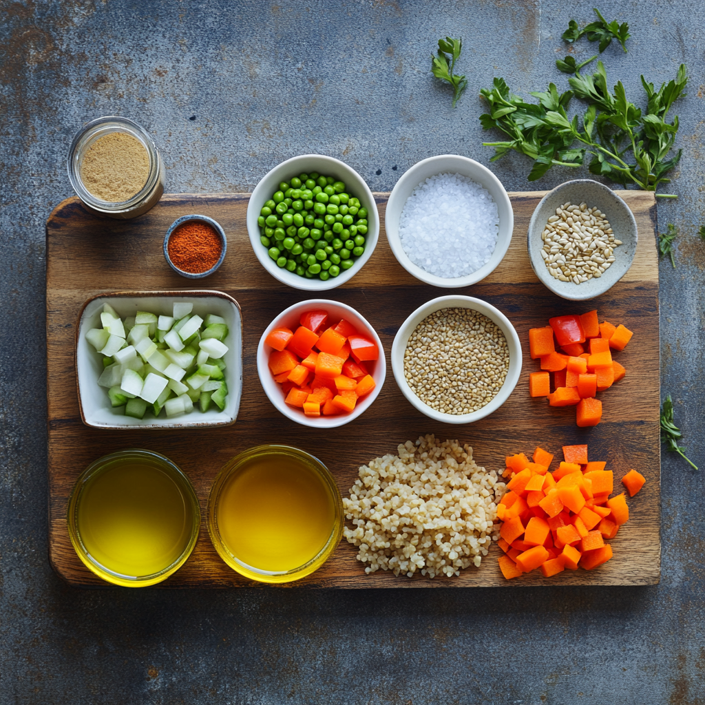 Freekeh Pilaf ingredients