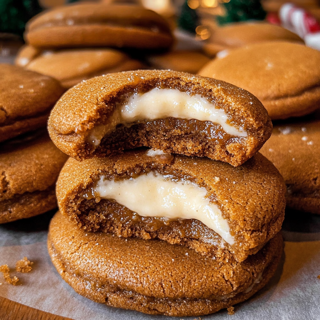 Gingerbread Cheesecake Cookies