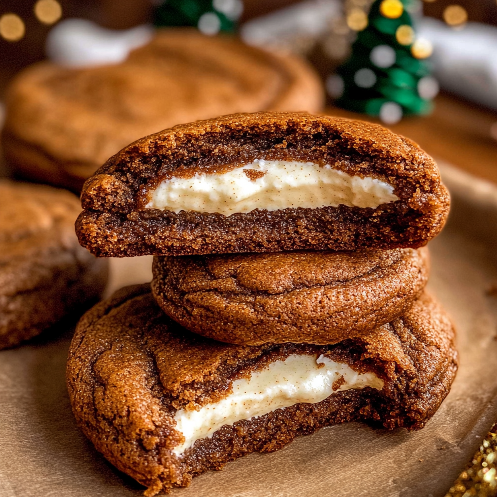 Gingerbread Cheesecake Cookies