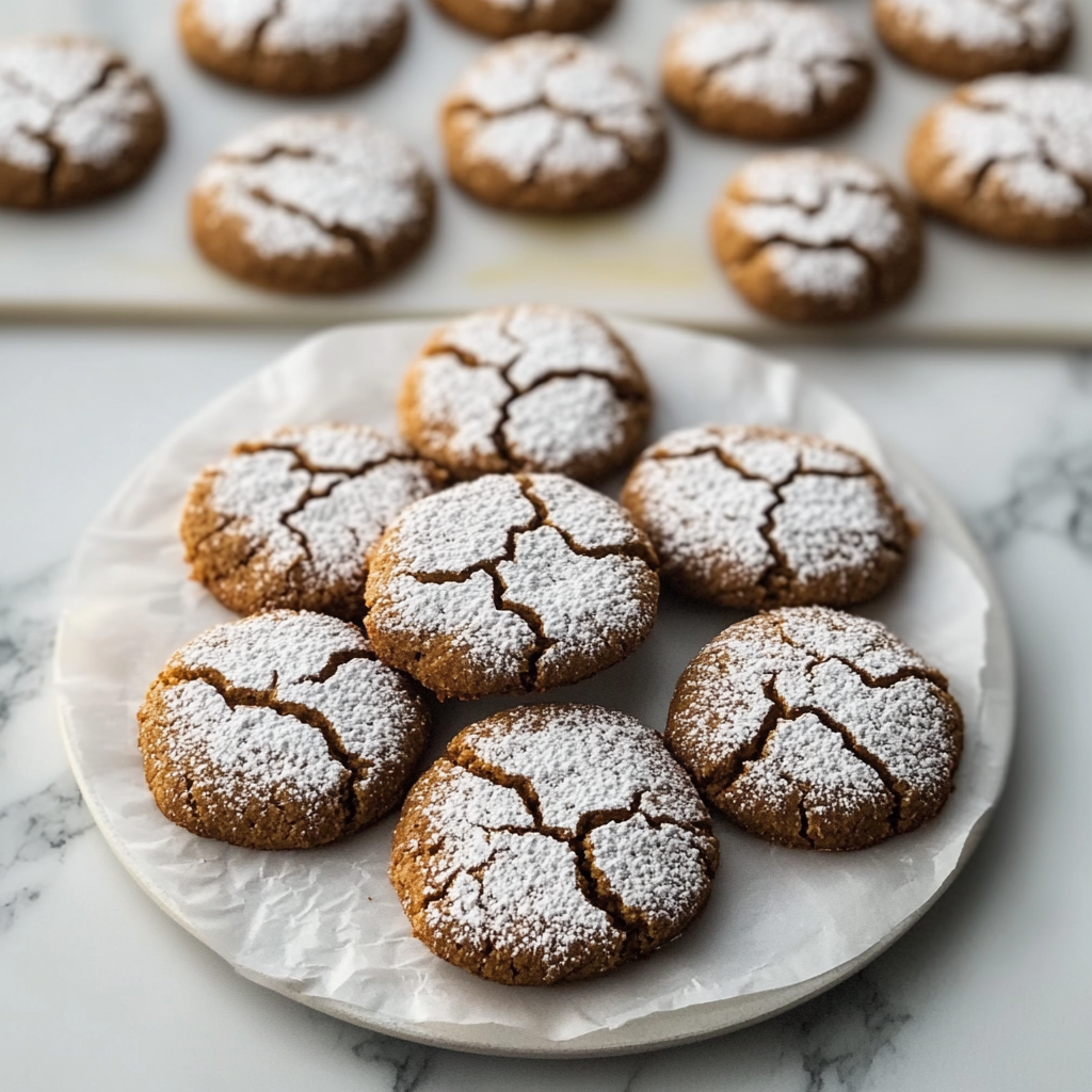 Gingerbread Crinkle Cookies