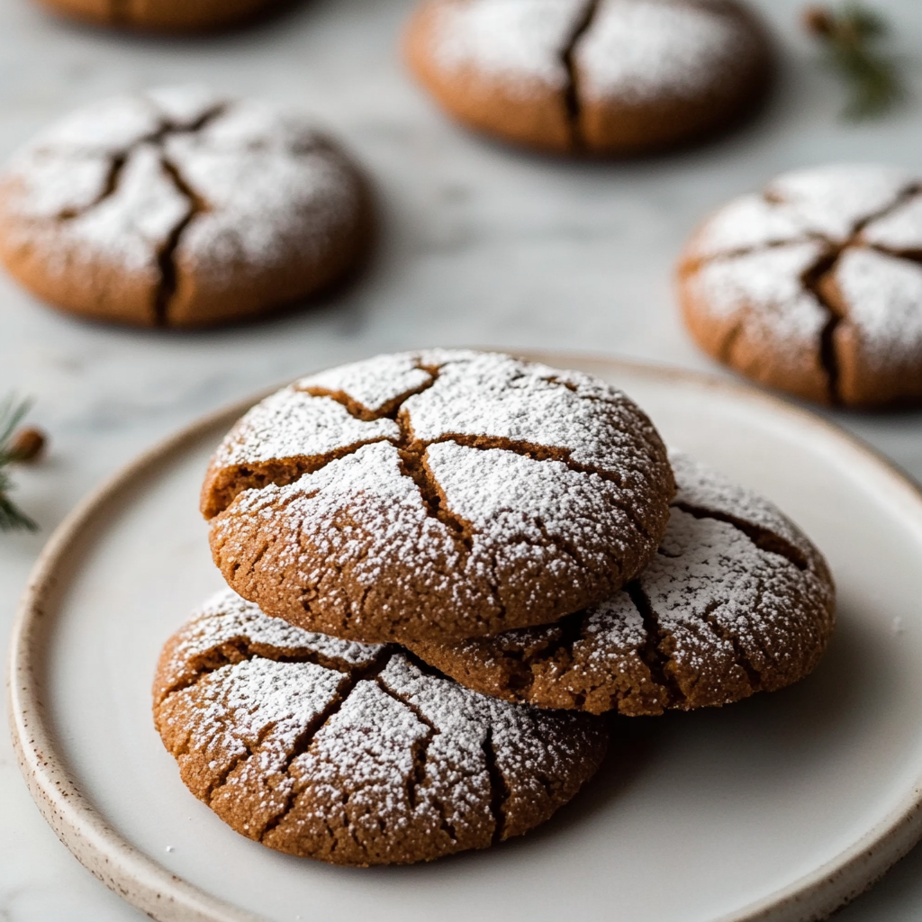 Gingerbread Crinkle Cookies