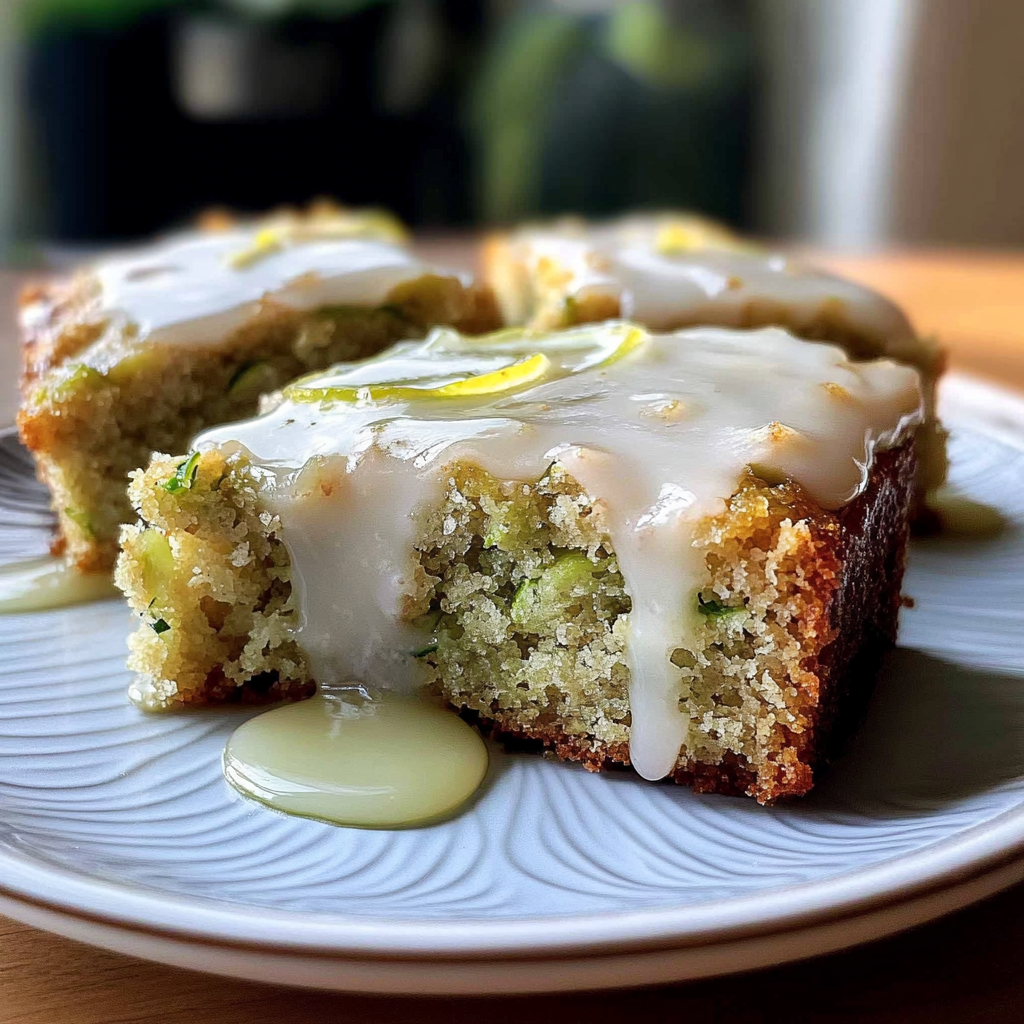 Lemon Zucchini Bars with Glaze