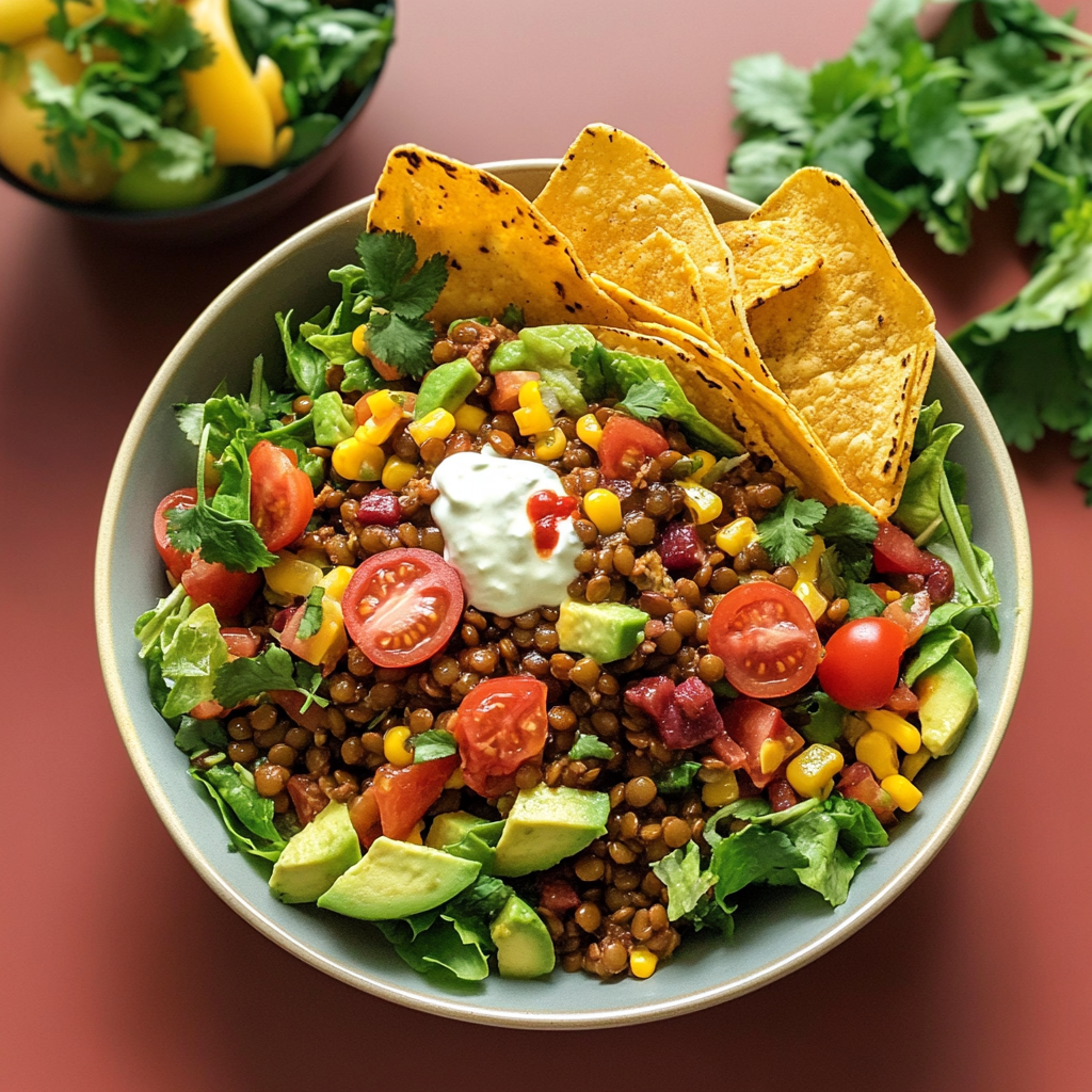 Lentil Taco Salad
