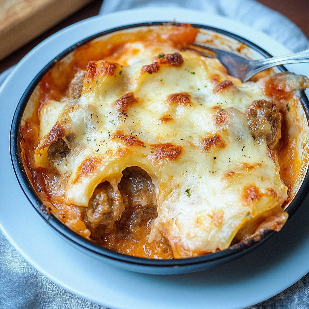 Potato and Meatball Gratin