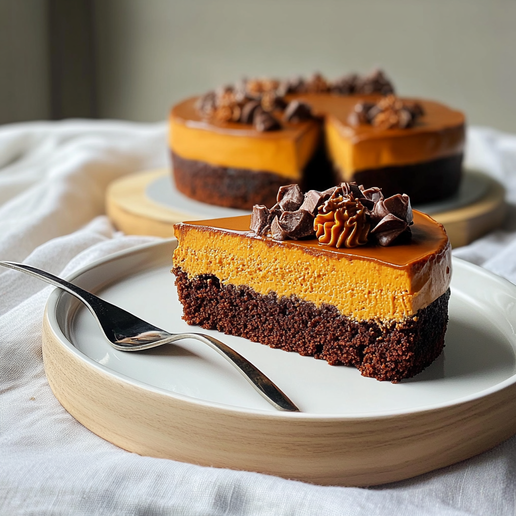 Pumpkin Chocolate Mousse Cake