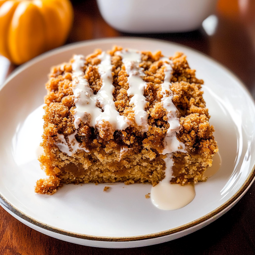 Pumpkin Coffee Cake with Crumb Topping
