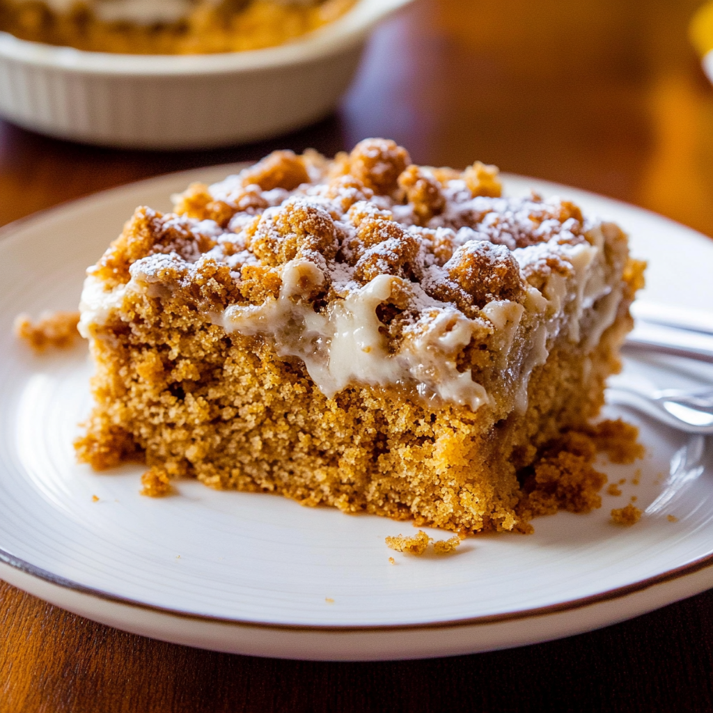 Pumpkin Coffee Cake with Crumb Topping