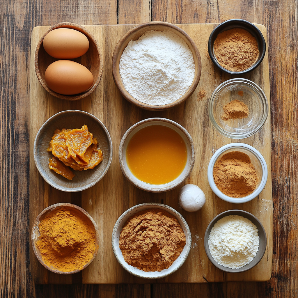 Pumpkin Coffee Cake with Crumb Topping ingredients