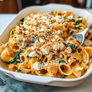 Pumpkin Feta Pasta