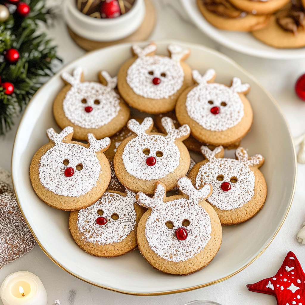 Reindeer Linzer Cookies