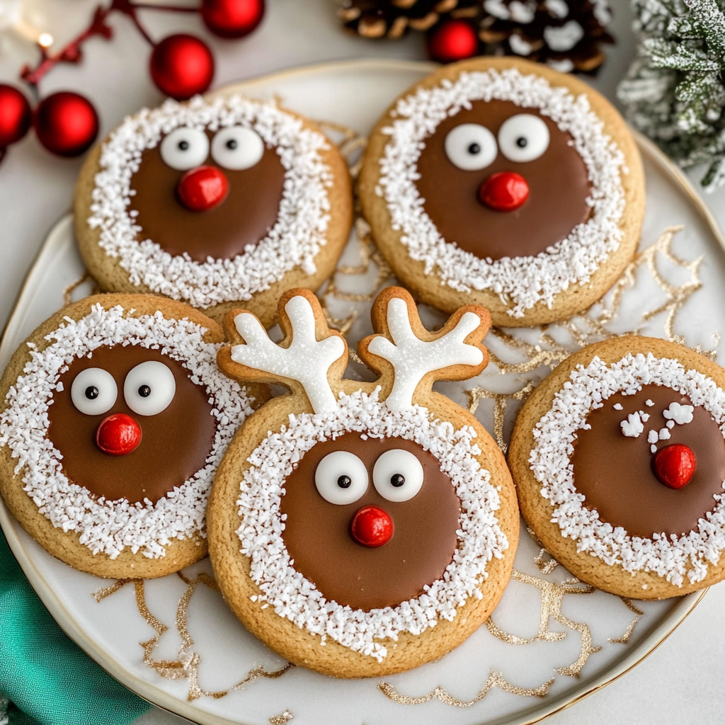 Reindeer Linzer Cookies