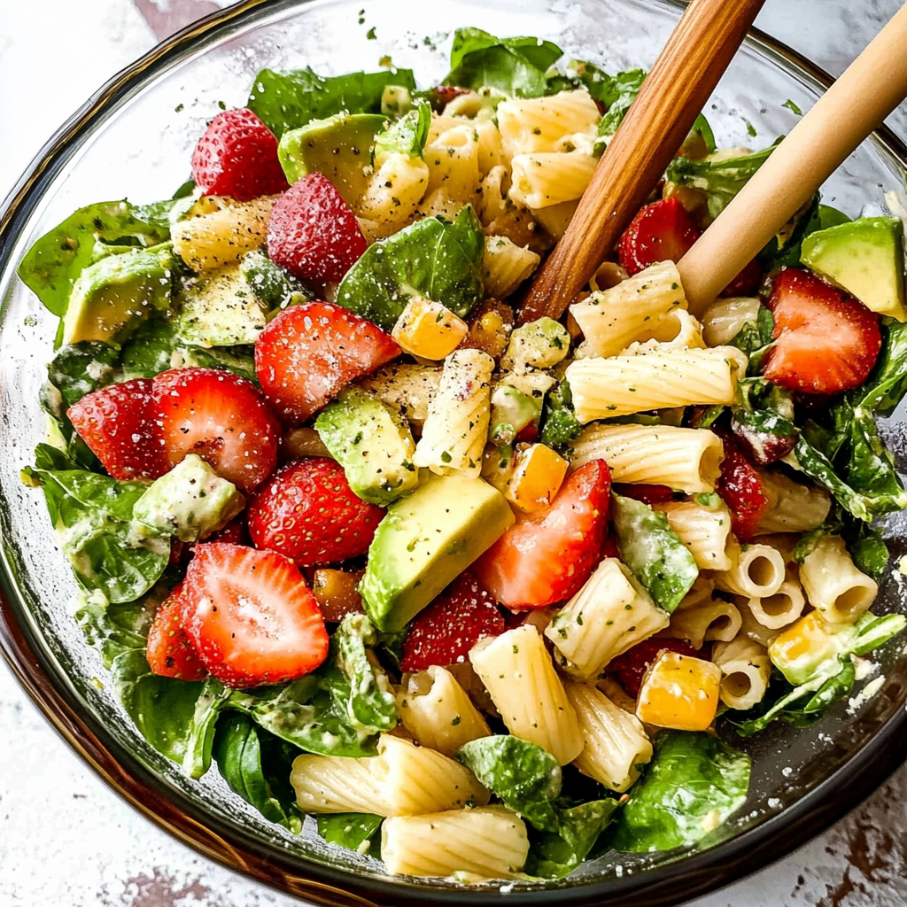 Strawberry Avocado Pasta Salad