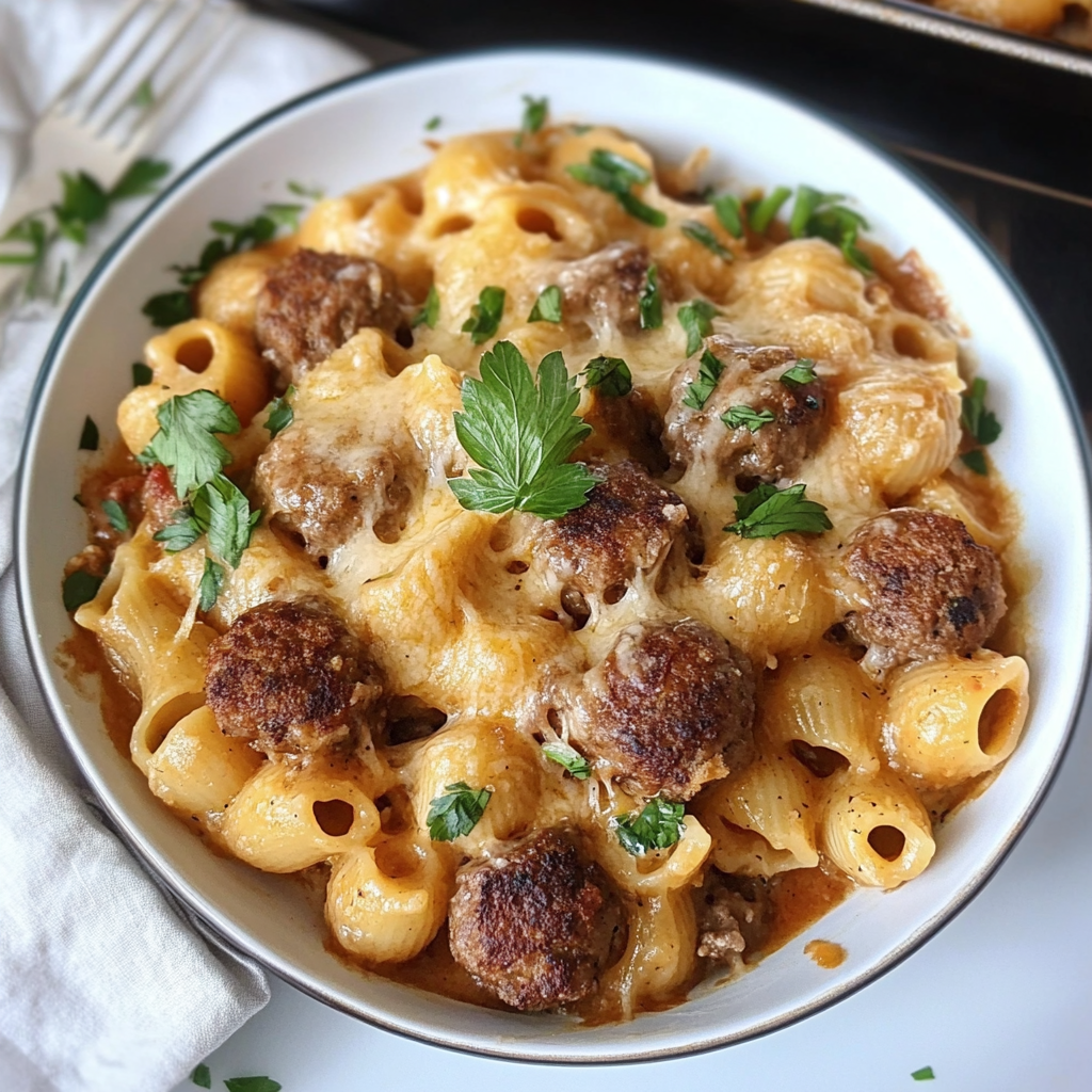 Swedish Meatball Pasta Bake