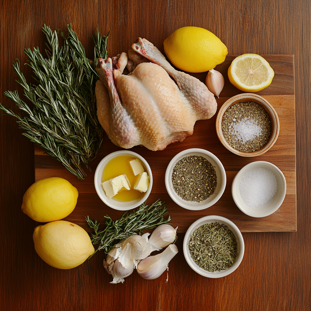 Thanksgiving Spatchcock Turkey ingredients